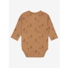 Cognacbruine wikkelbody met appeltjes  - Wrap body lion